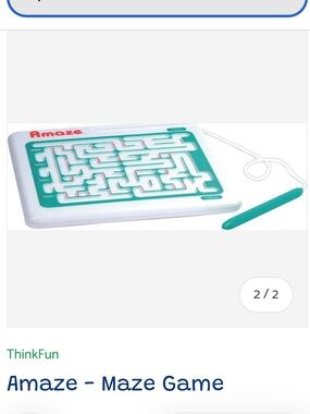 Amaze Maze Puzzle – Teal and White Handheld Game plastic